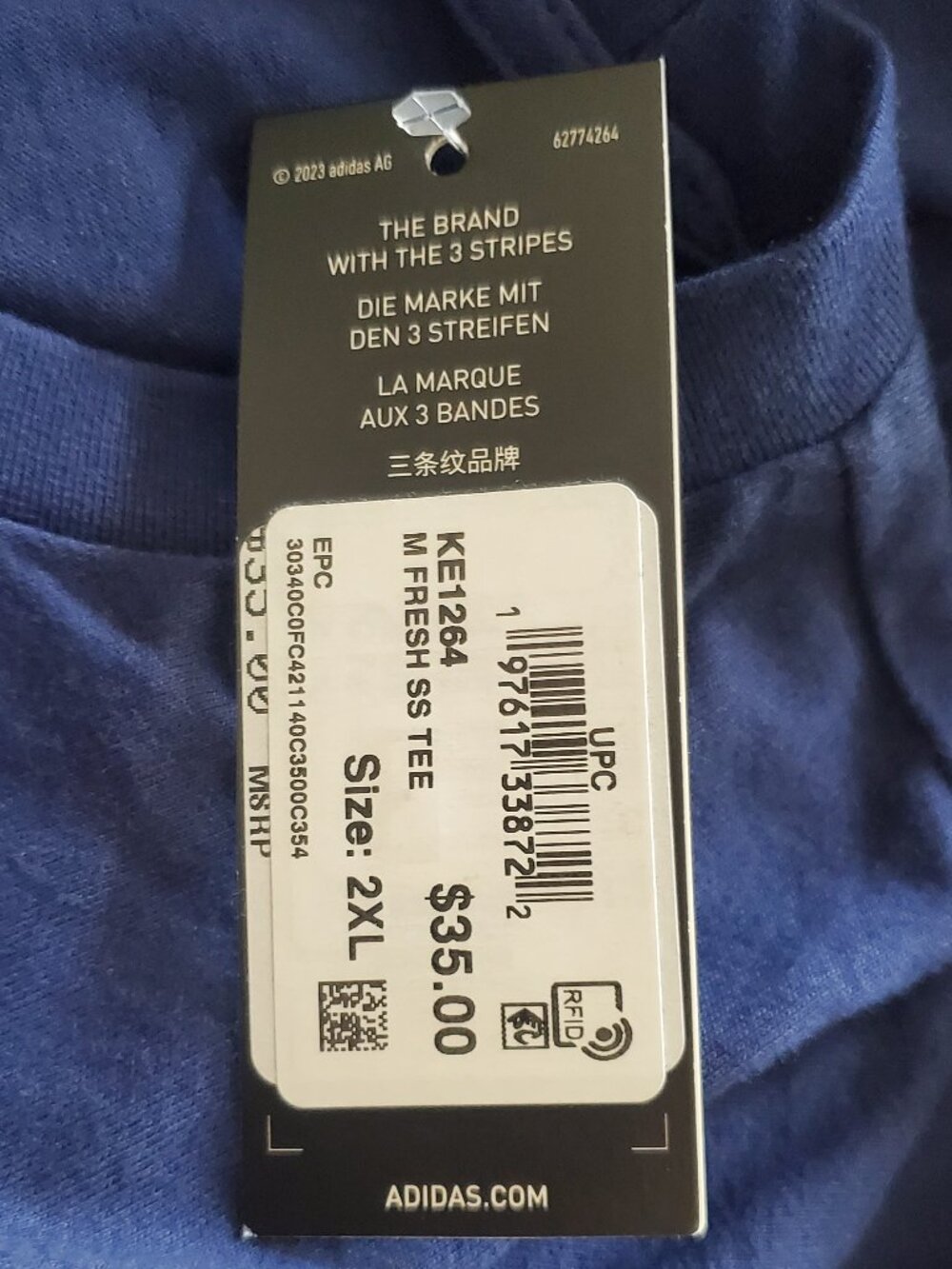 Adidas Lovb Madison Annie Drews Shumacher #11 Navy T-Shirt Men's Size 2X - Picture 4 of 6